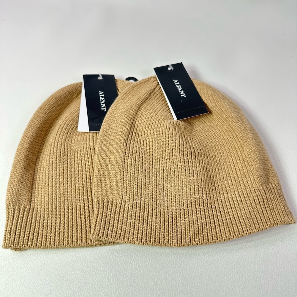 2 Pack NEW Alfani Tan Knit Beanie